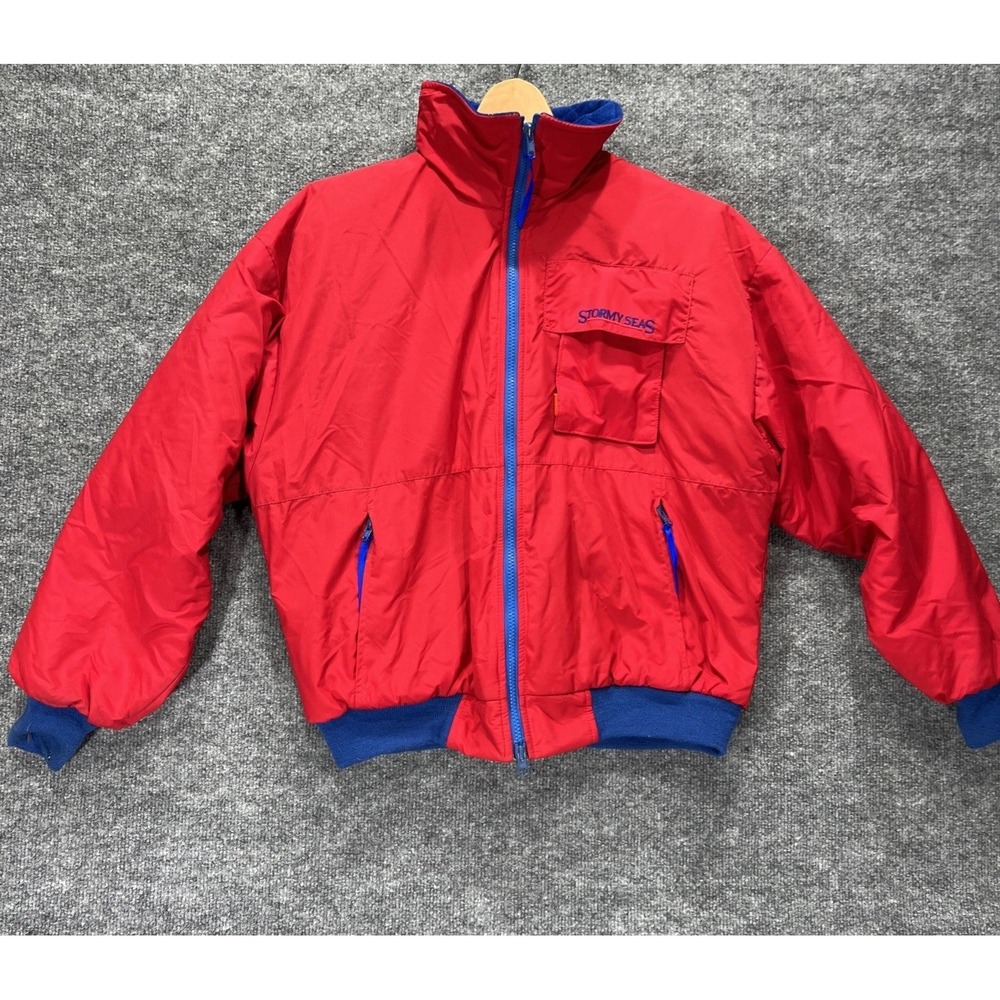 Vintage Stormy Seas Jacket Inflatable LIFE PRESERVER Red Small All Original Docs